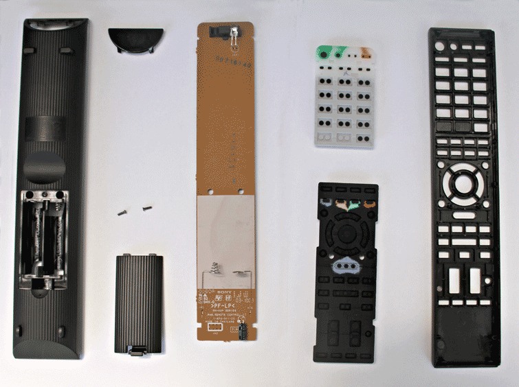 Parts of the Sony Remote control RM-AAP050 - Bottom