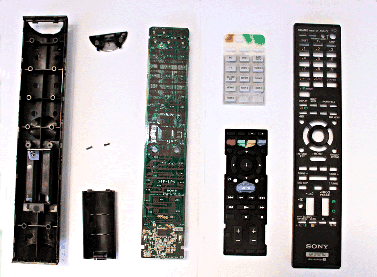 Parts of the Sony Remote control RM-AAP050 - Top