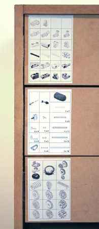 Storage in drawers - Labels